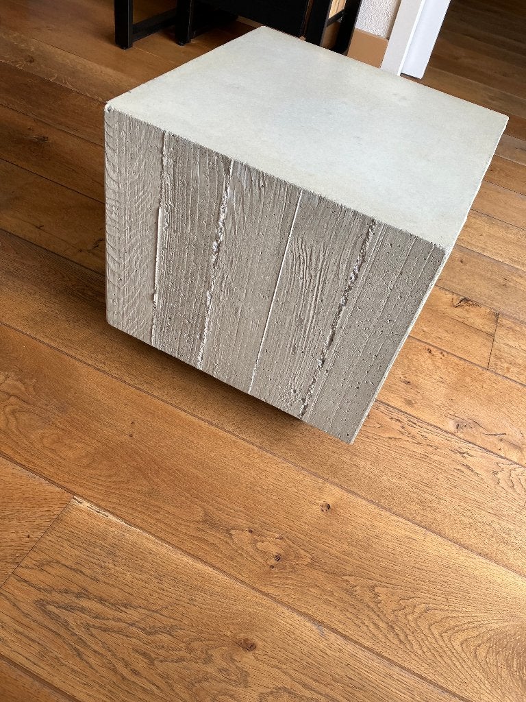 bijzettafel betonkubus op wielen, Ophalen, Minder dan 45 cm, Minder dan 55 cm, Rond