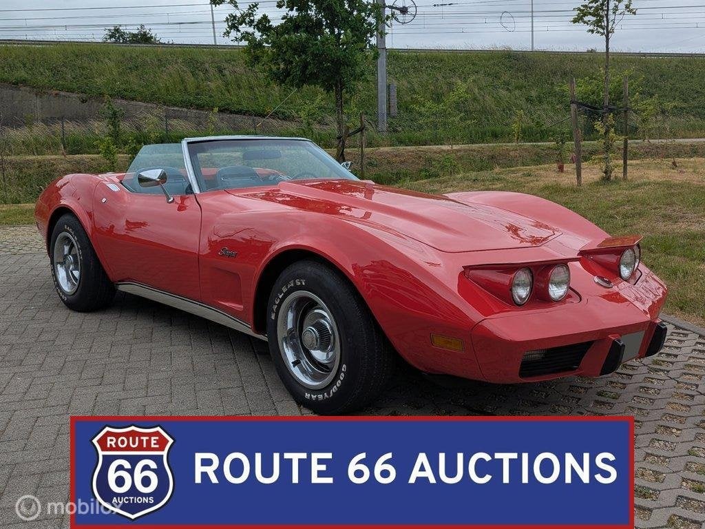 Chevrolet Corvette C3 Stingray Cabriolet | 1975 | Route 66 A, Overige carrosserieën, Chevrolet, Zwart, Bedrijf