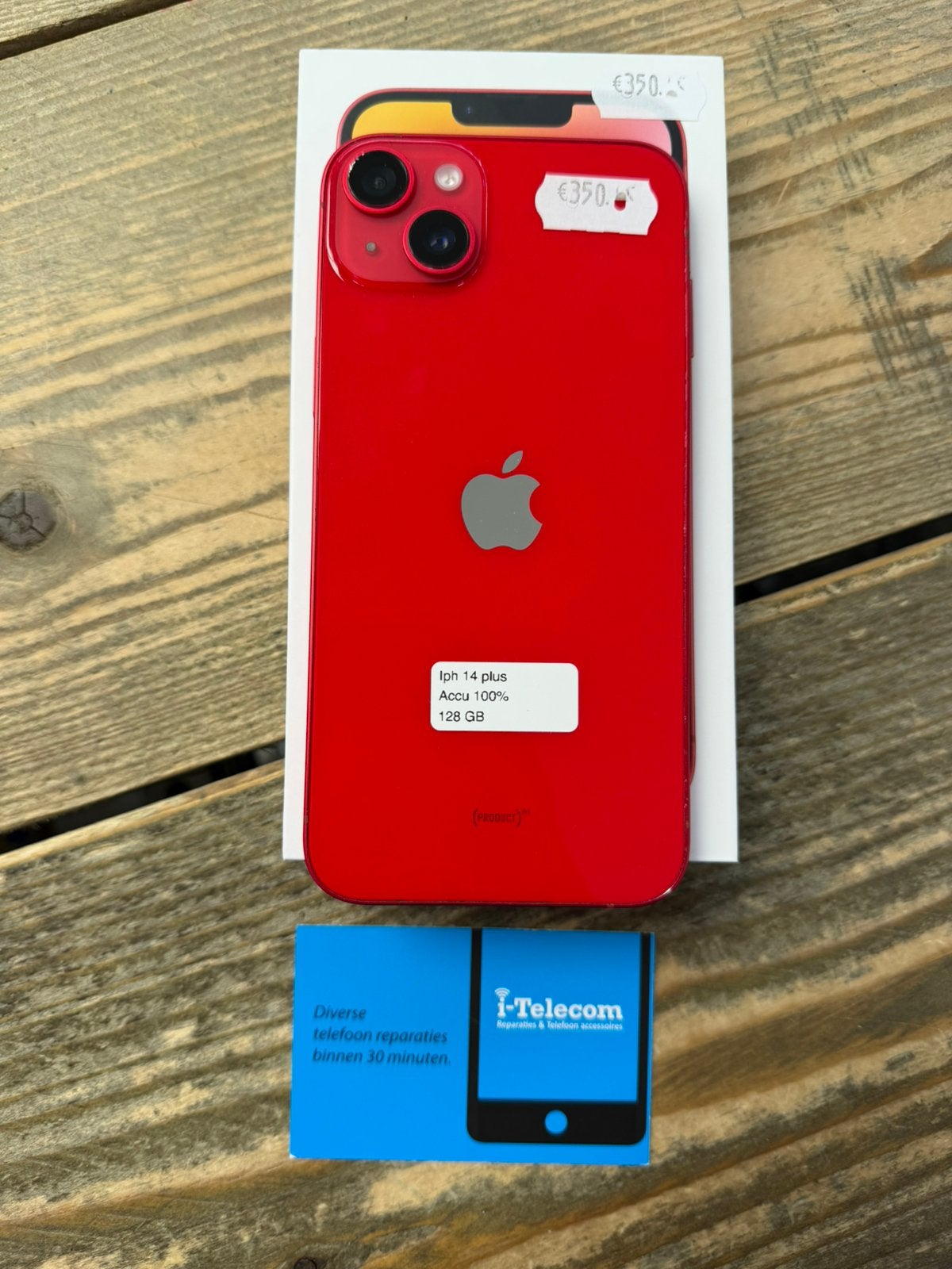 Iphone 14 plus red 128 GB met garantie 100%, Ophalen of Verzenden, Zo goed als nieuw, Overige typen