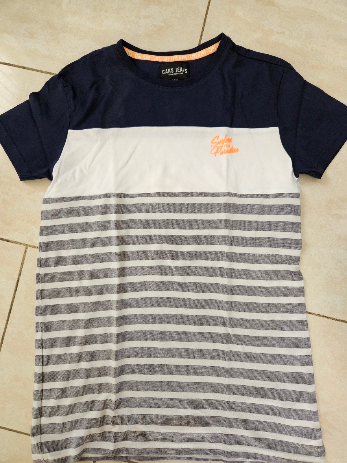 Cars Jeans gestreept T-shirt maat 16, Gebruikt, Ophalen of Verzenden, Shirt of Longsleeve, Jongen