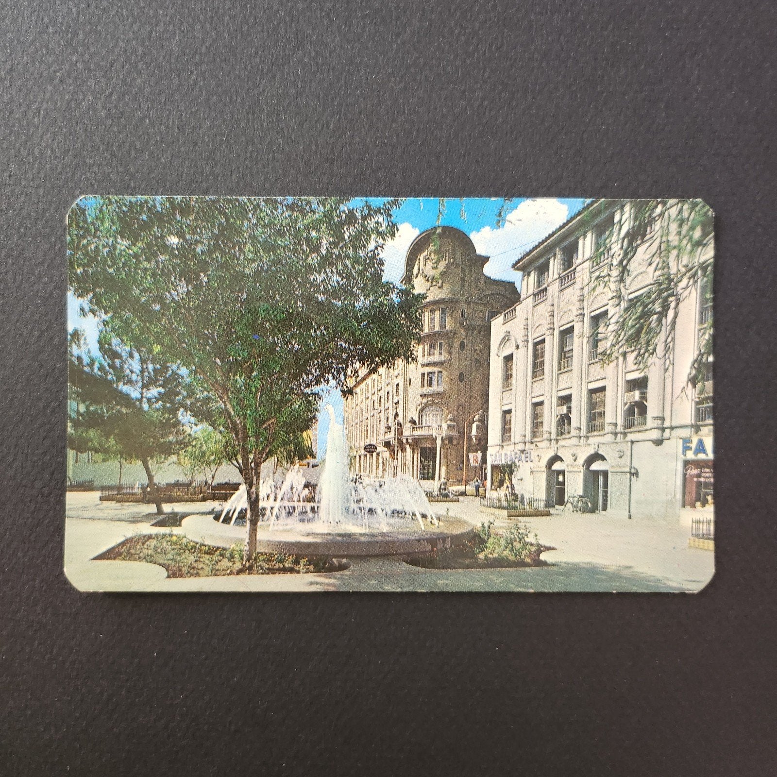 Oude ansichtkaart: Fuente y Hotel Ancira, Monterrey, Mexico, Verzenden, 1940 tot 1960, Gelopen, Buiten Europa