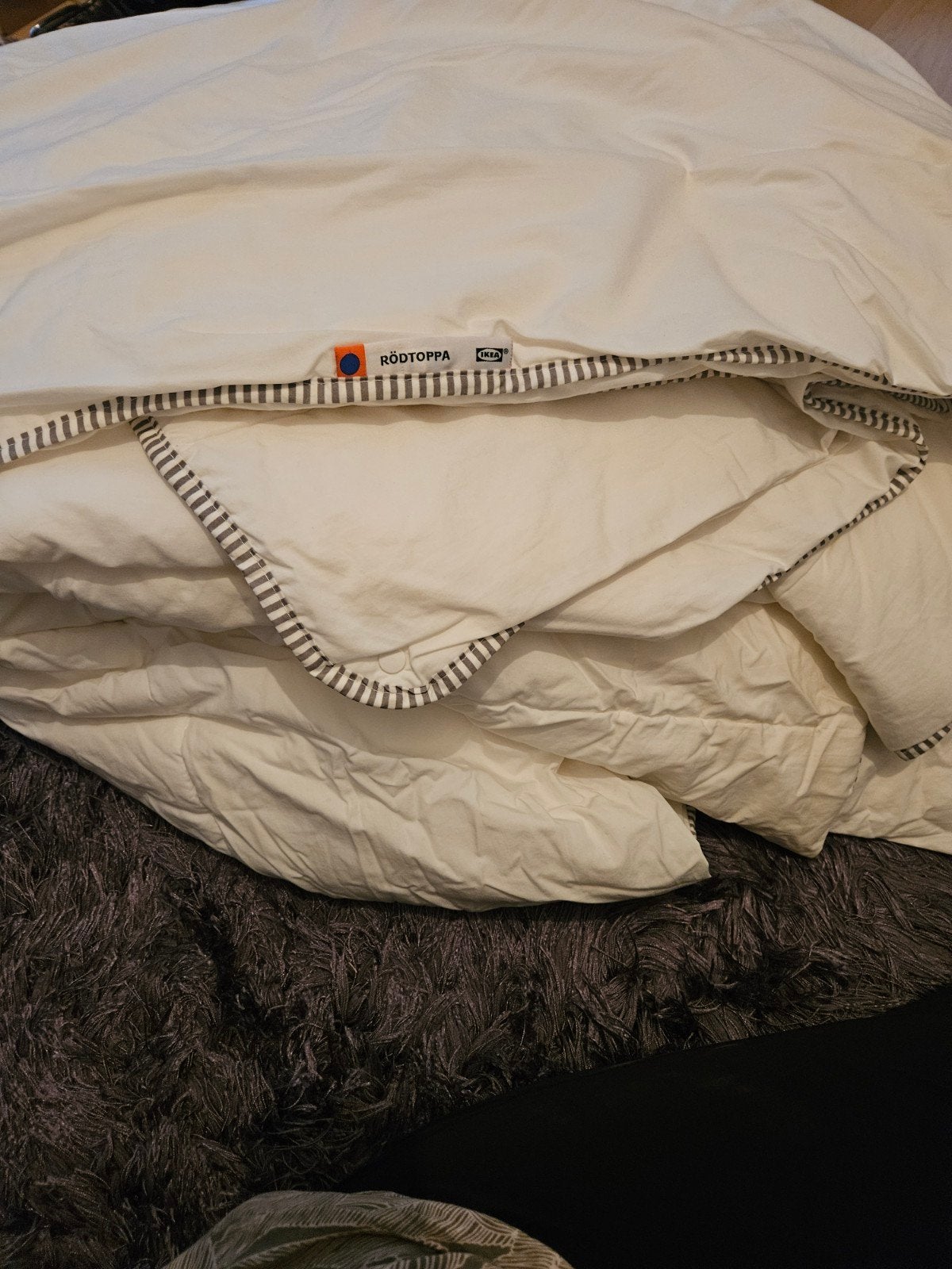 IKEA RÖDTOPPA 4-seizoenen dekbed 240x220, Ophalen, Gebruikt, Lits-jumeaux, Wit