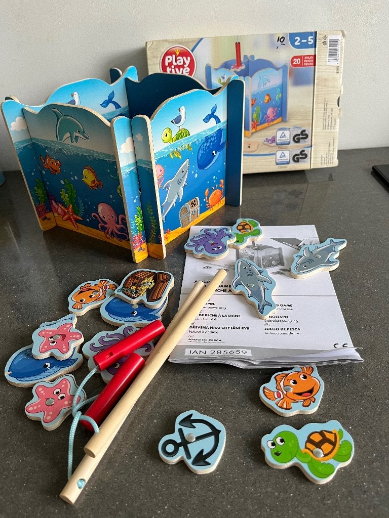 Vishengel-spel van hout, Ophalen of Verzenden, Nieuw