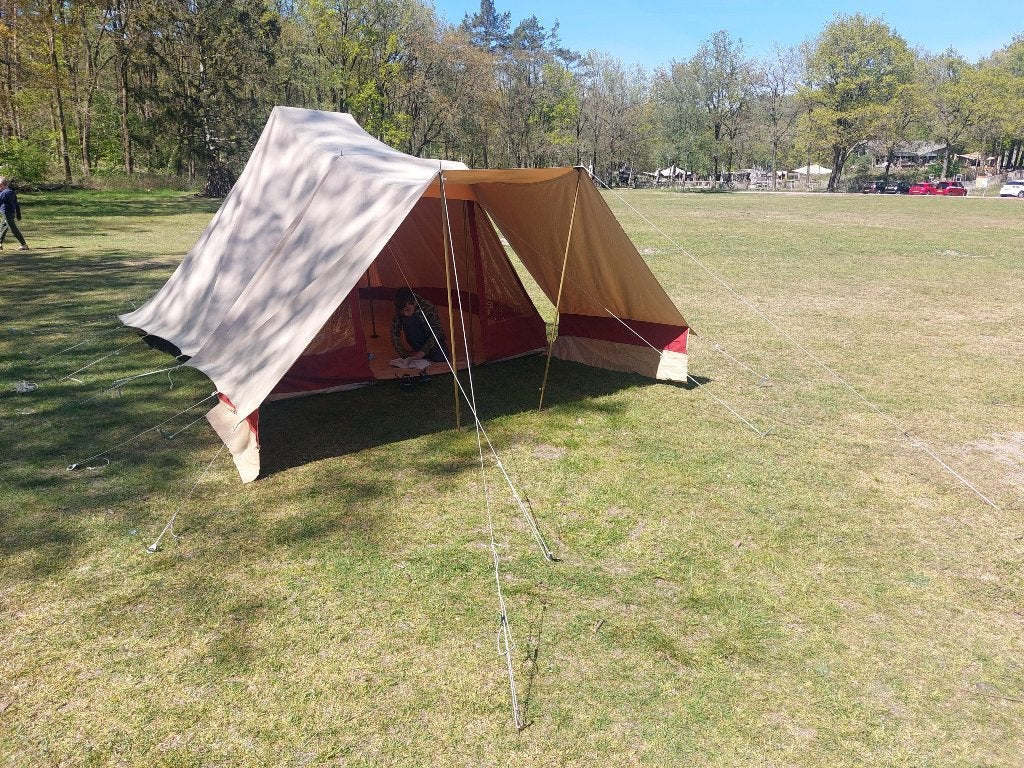 Ruime katoenen 2/3 persoons tent, Ophalen of Verzenden, Gebruikt, Tot en met 3