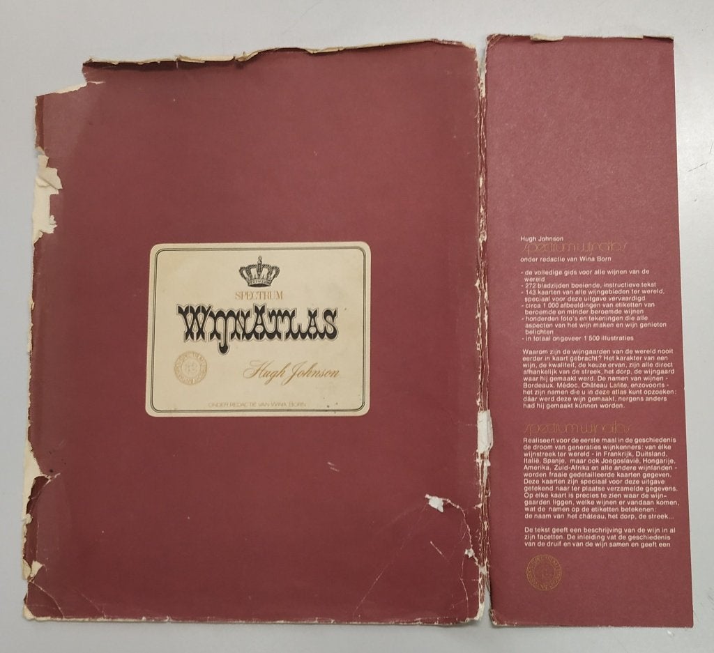 Te Koop: De Spectrum wijnatlas van Hugh Johnson, uit 1974., Ophalen of Verzenden, Gelezen