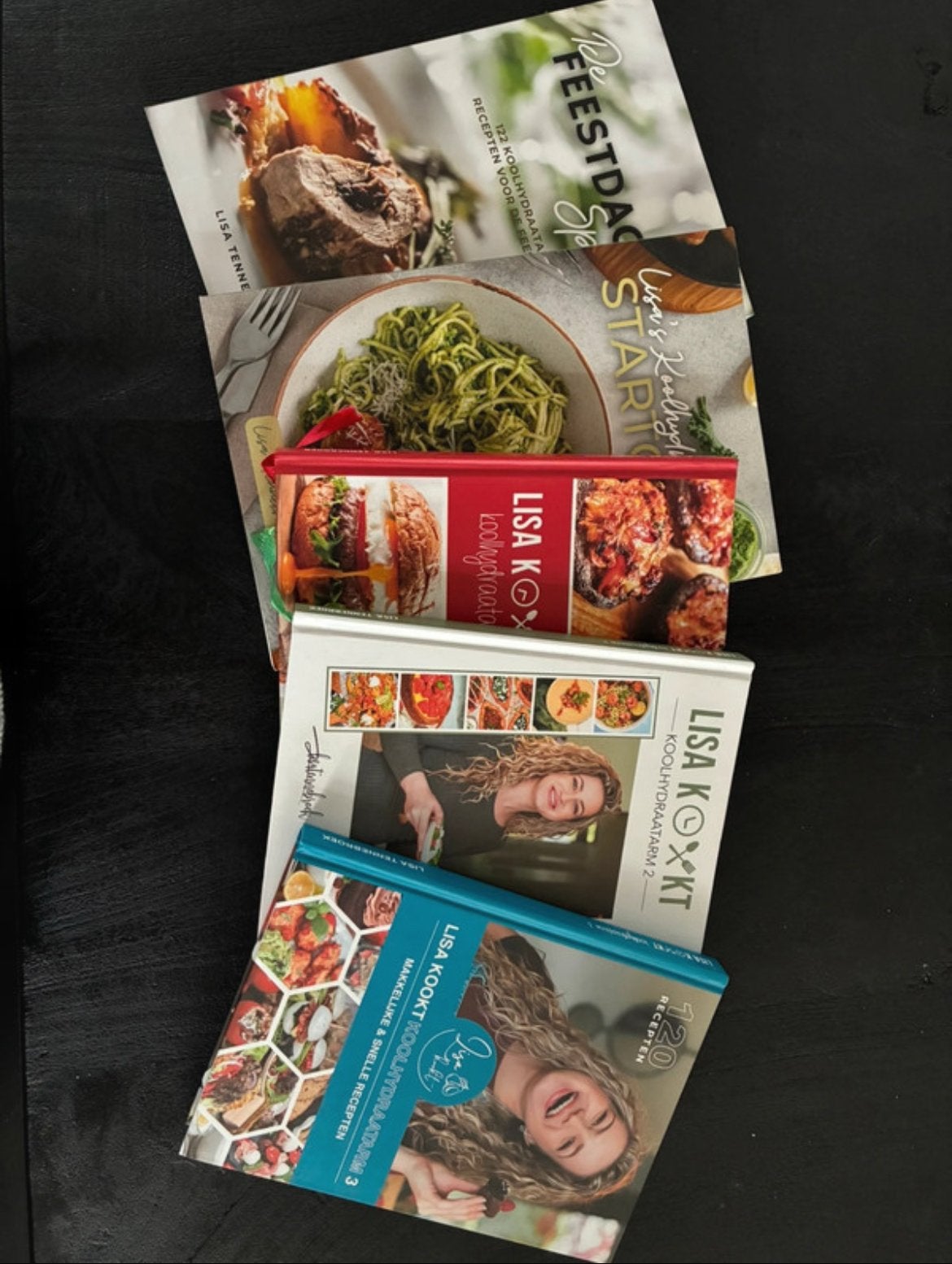 Lisa Kookt Koolhydraatarm Kookboeken Collectie, Boeken, Voorgerechten en Soepen, Ophalen of Verzenden, Zo goed als nieuw, Gezond koken