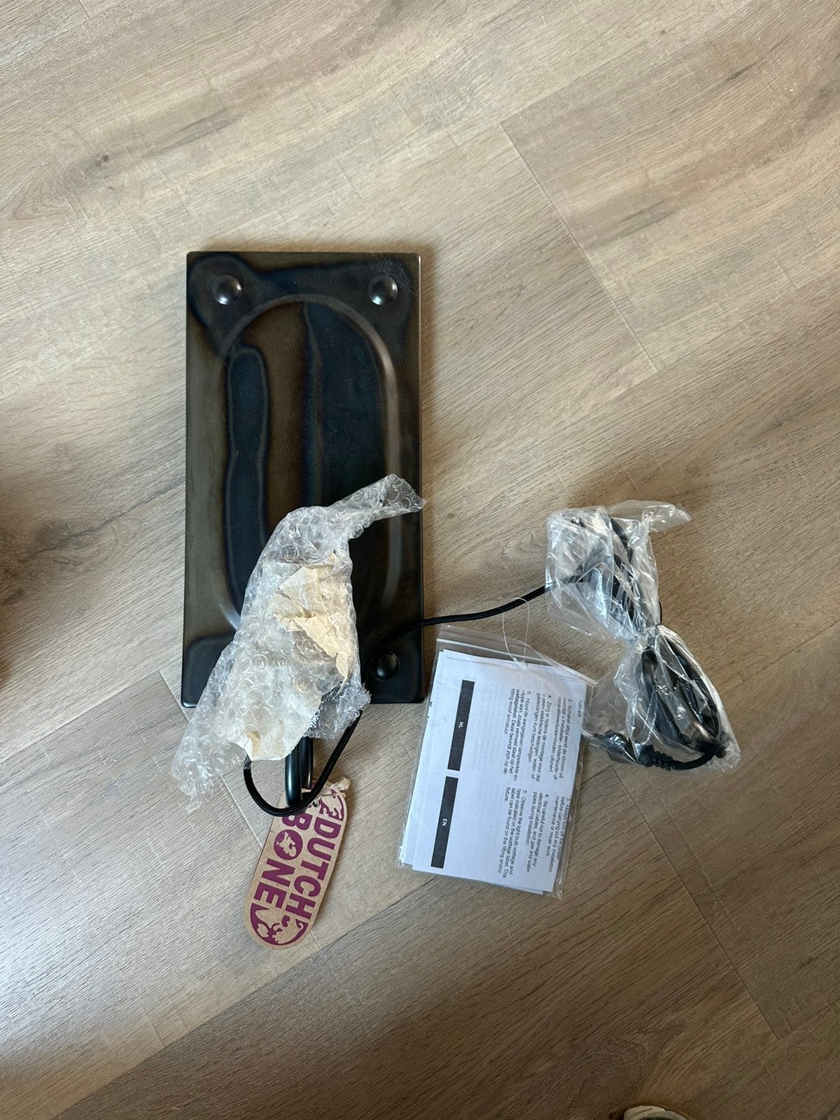 Dutchbone wall lamp brody vintage brown, Ophalen of Verzenden, Nieuw, Overige merken, E27 (groot)