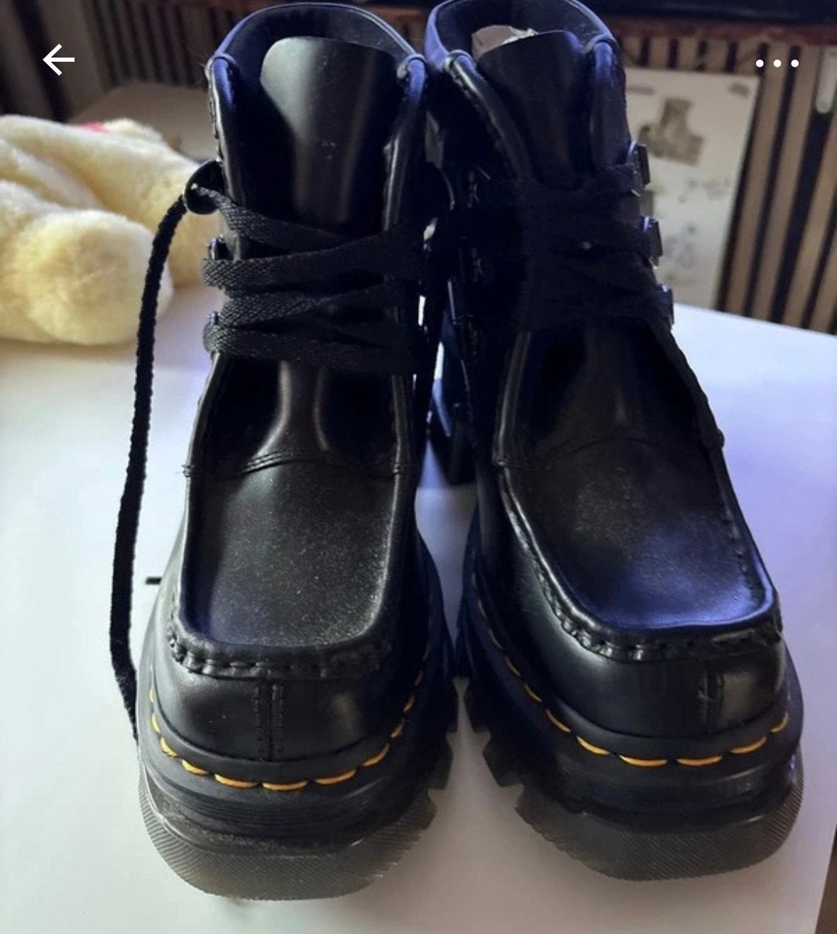 Dr martens maat 38 CORRAN 3-EYE ATLAS LEATHER HEELED BOOTS, Kleding | Dames, Ophalen of Verzenden, Zo goed als nieuw, Zwart