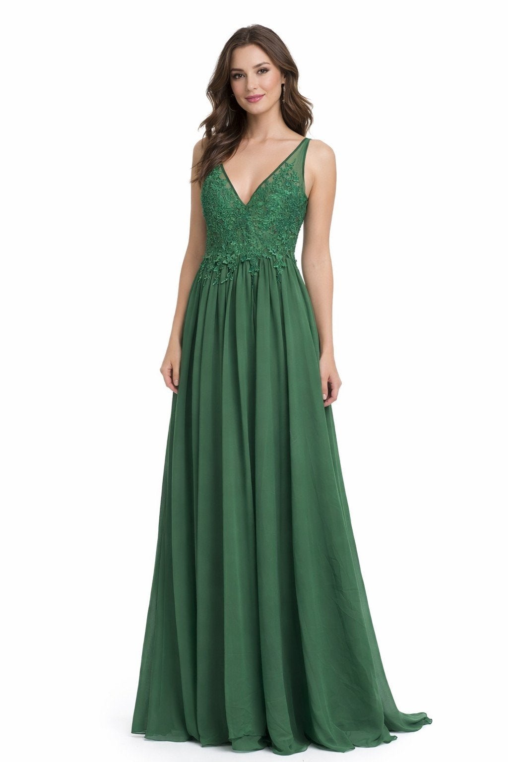 Groene Gala Jurk met Kant en open rug. Nieuw met Kaartje, Babyonline, Galajurk, Maat 42/44 (L), Nieuw