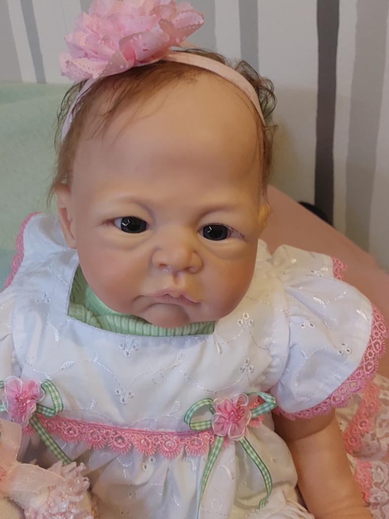 Reborn baby meisje van Elisa Marx., Verzenden, Zo goed als nieuw, Babypop