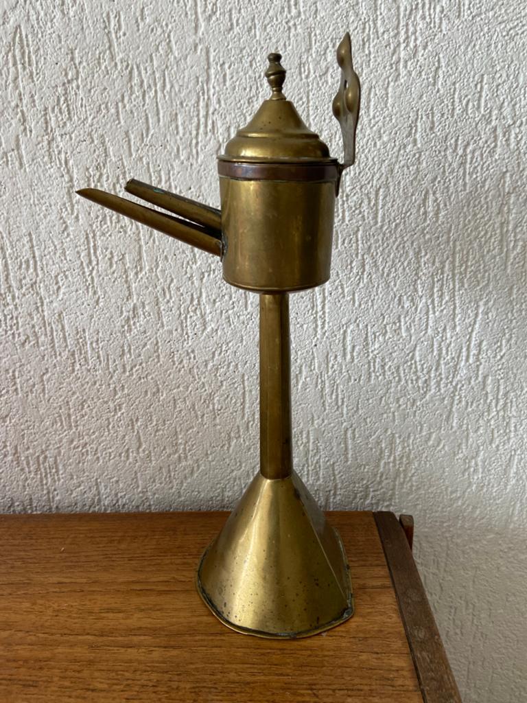 Koperen snotneus / olie lamp, Ophalen of Verzenden, Koper