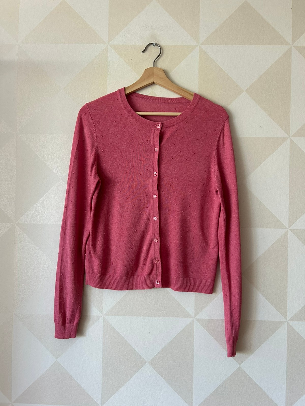 King Louie Cardi Droplet vest vestje roze L/40 zgan, Maat 42/44 (L), Ophalen of Verzenden, Zo goed als nieuw, King Louie