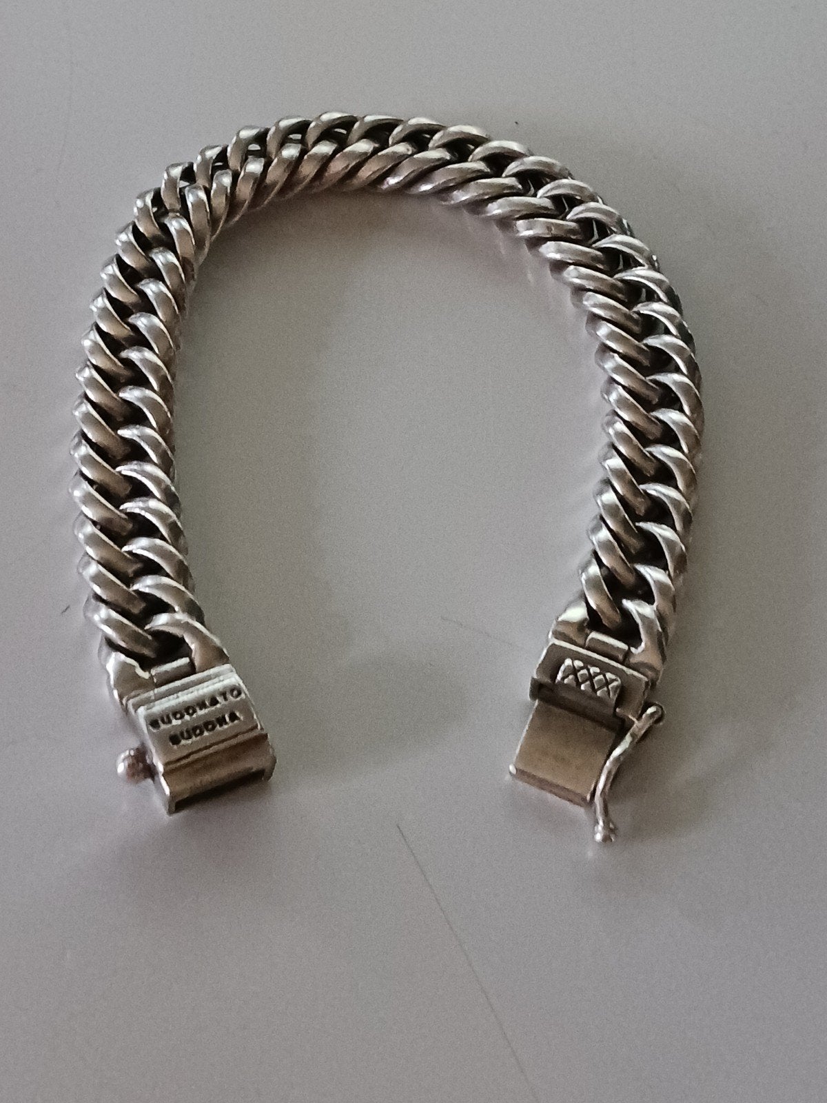 Zilveren Buddha to Buddha armband - 47 gram, 19 cm, Sieraden, Tassen en Uiterlijk, Verzenden, Gebruikt, Zilver, Zilver