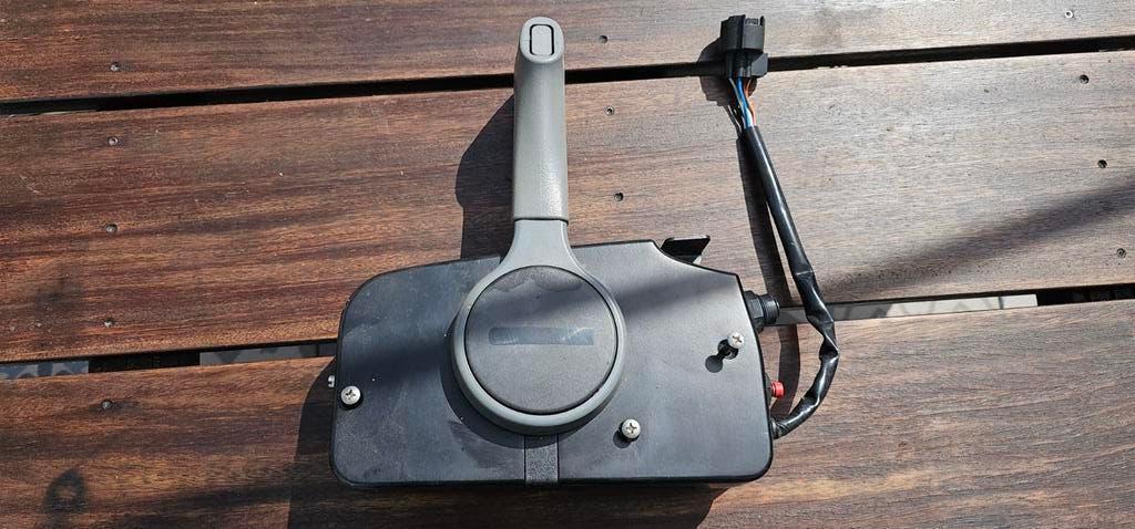 Gashendel met elektrische start voor buitenboordmotor, Ophalen of Verzenden, Gebruikt, Motor en Techniek, Motorboot