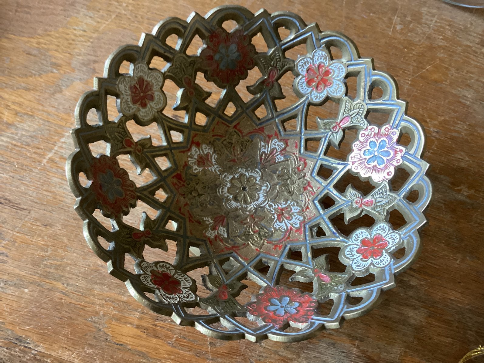 Koper opengewerkt schaaltje 15 cm voor, € 7, Ophalen of Verzenden