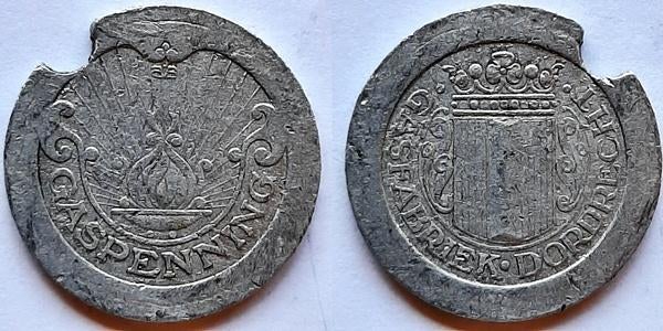 Dordrecht Gasmunt Aluminium, Postzegels en Munten, Penningen en Medailles, Verzenden, Overige materialen, Nederland