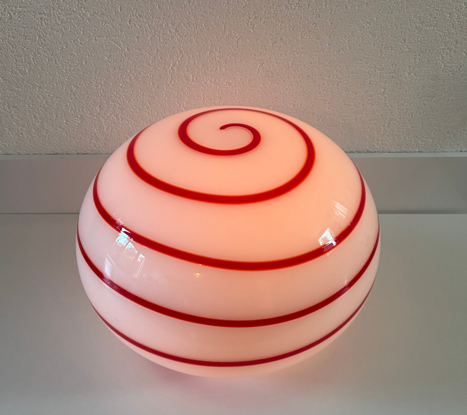 Vintage Ilu di Vetro tafellamp 80’s, Ilu di Vetro, Zo goed als nieuw, Glas, Nvt