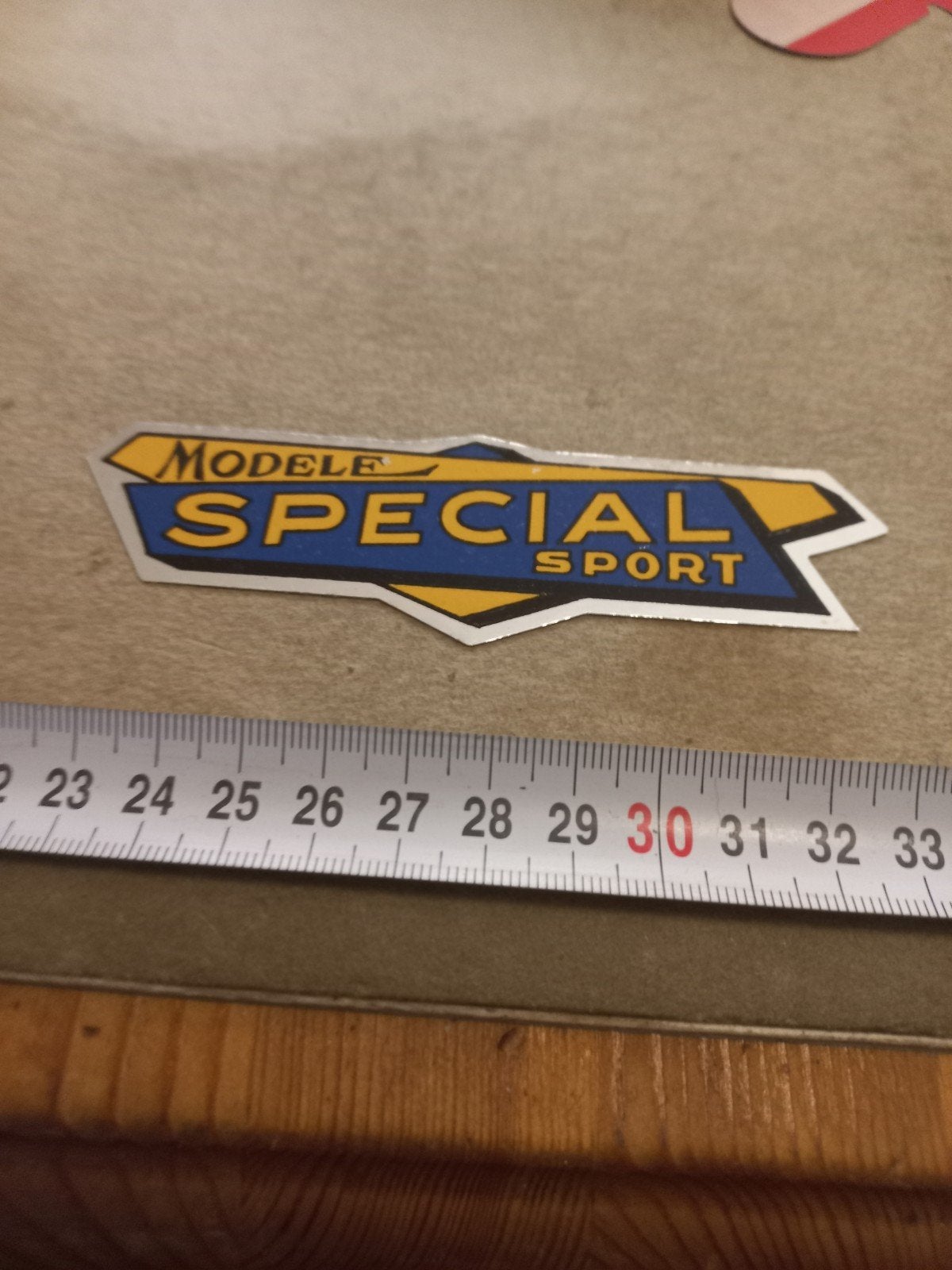 Vintage 'Modele Special Sport' sticker/embleem, Ophalen of Verzenden, Gebruikt