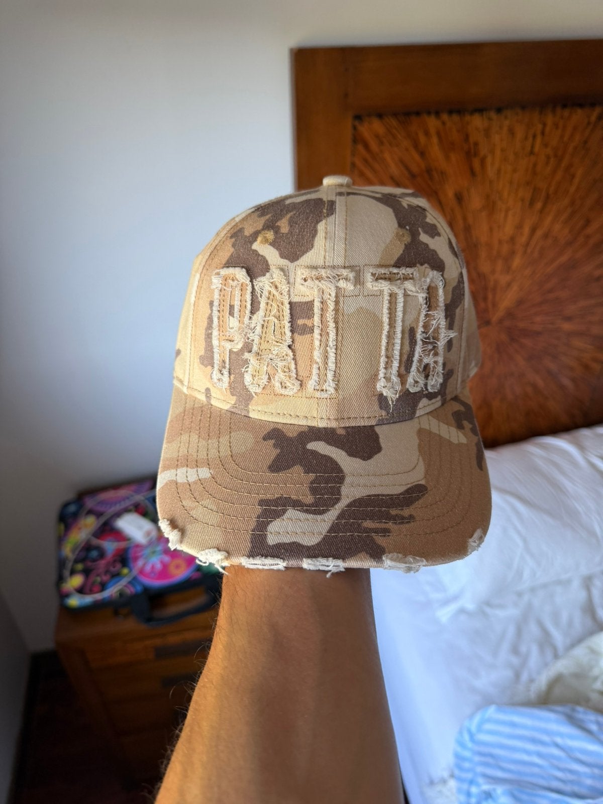 Camo cap Patta, Huis en Inrichting, Ophalen of Verzenden, Zo goed als nieuw, Beige, Textiel