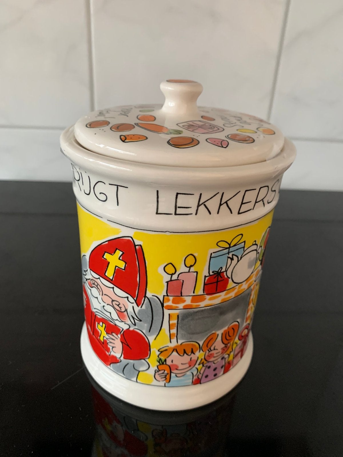 Blond sinterklaas zwartepiet pot nette staat, Ophalen of Verzenden, Zo goed als nieuw
