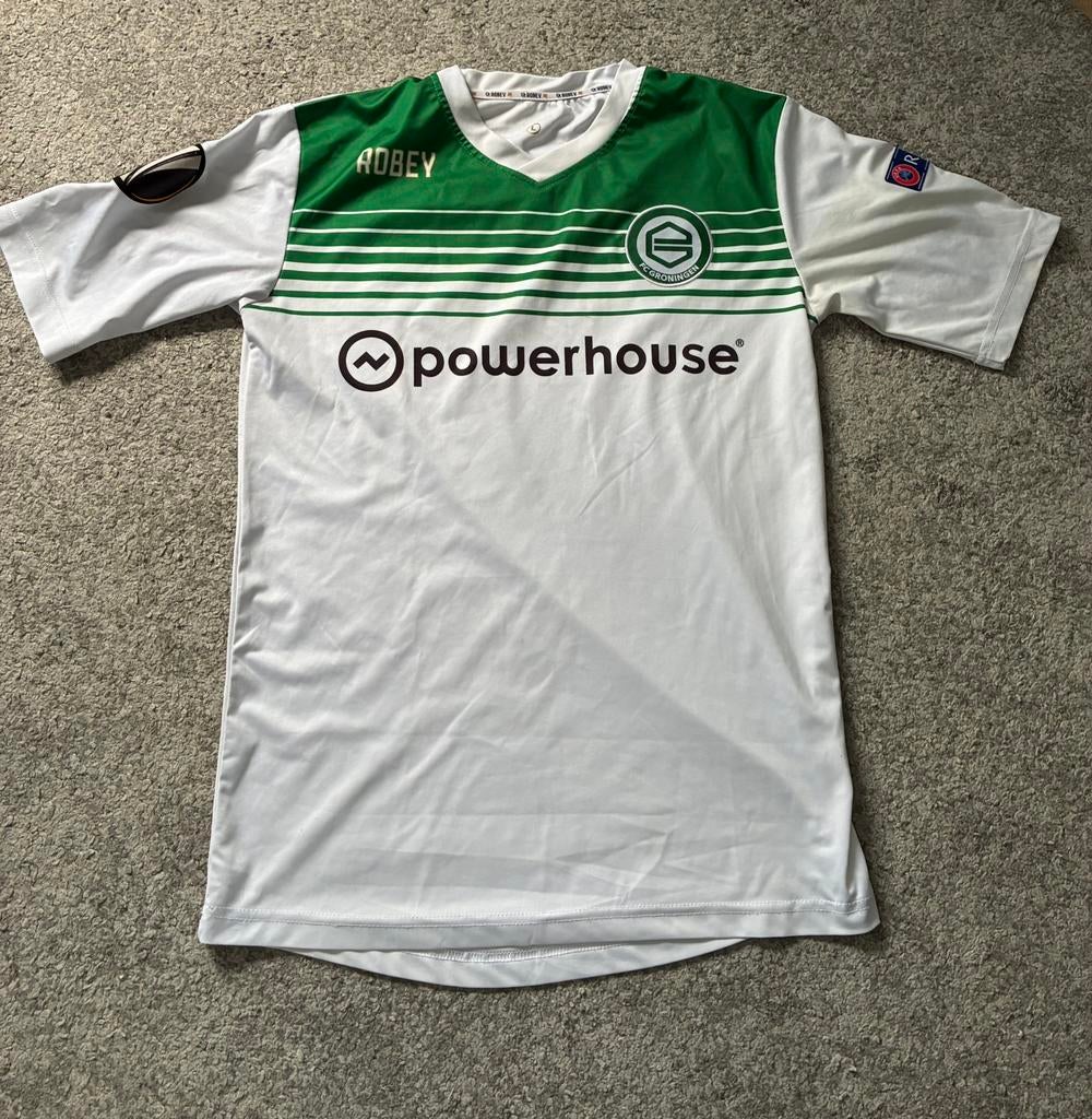 Uniek fc groningen europees thuisshirt 15/16 maat L, Maat L, Ophalen of Verzenden, Gebruikt, Shirt