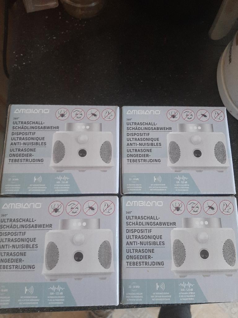 Ultrasone Ongedierteverjager (Ambiano) – Nieuw in doos 4x, Tuin en Terras, Bestrijdingsmiddelen, Ophalen, Nieuw, Ongediertebestrijding