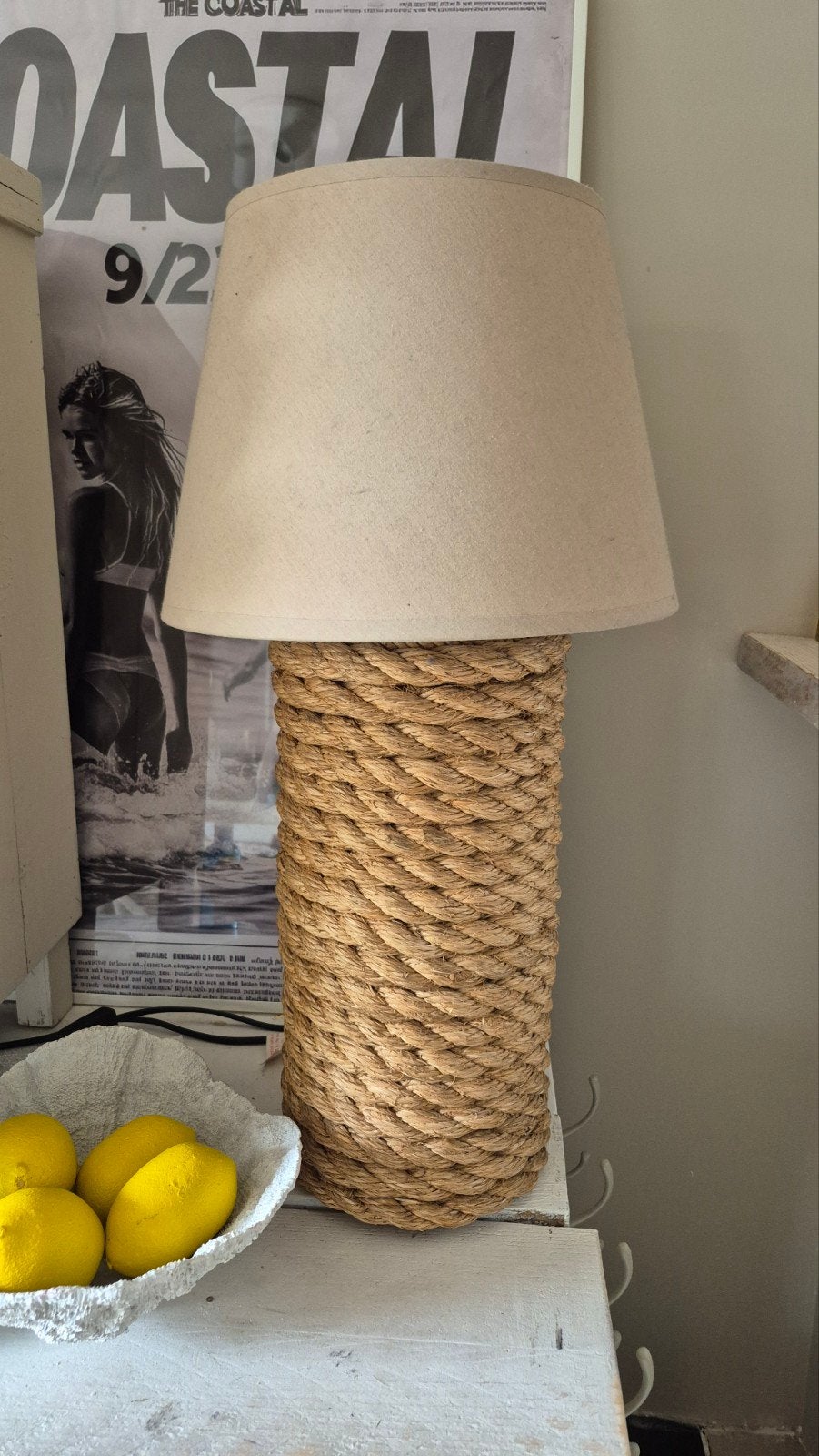 Mooie touwlamp - Ophalen, Ophalen of Verzenden, Gebruikt