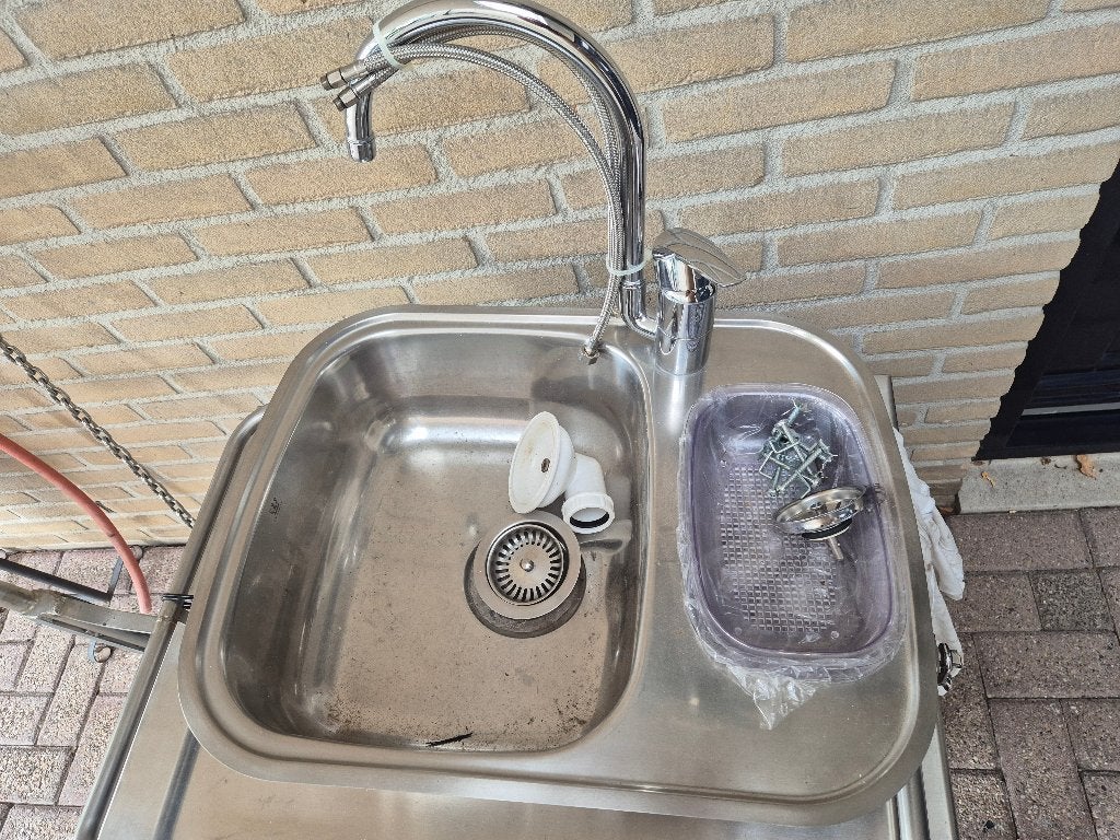 1 1/2 keuken spoelbak met kraan, Ophalen, Nieuw, Grohe