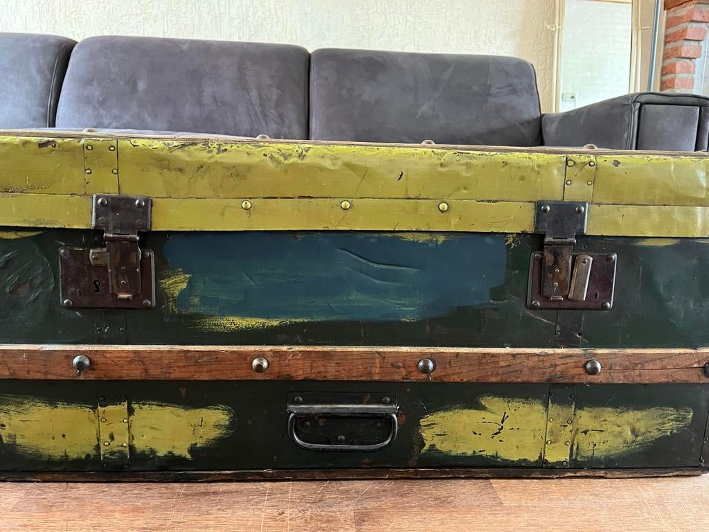 Vintage kist/ salontafel, Huis en Inrichting, Tafels | Salontafels, Ophalen, Gebruikt, 50 tot 100 cm, Rechthoekig