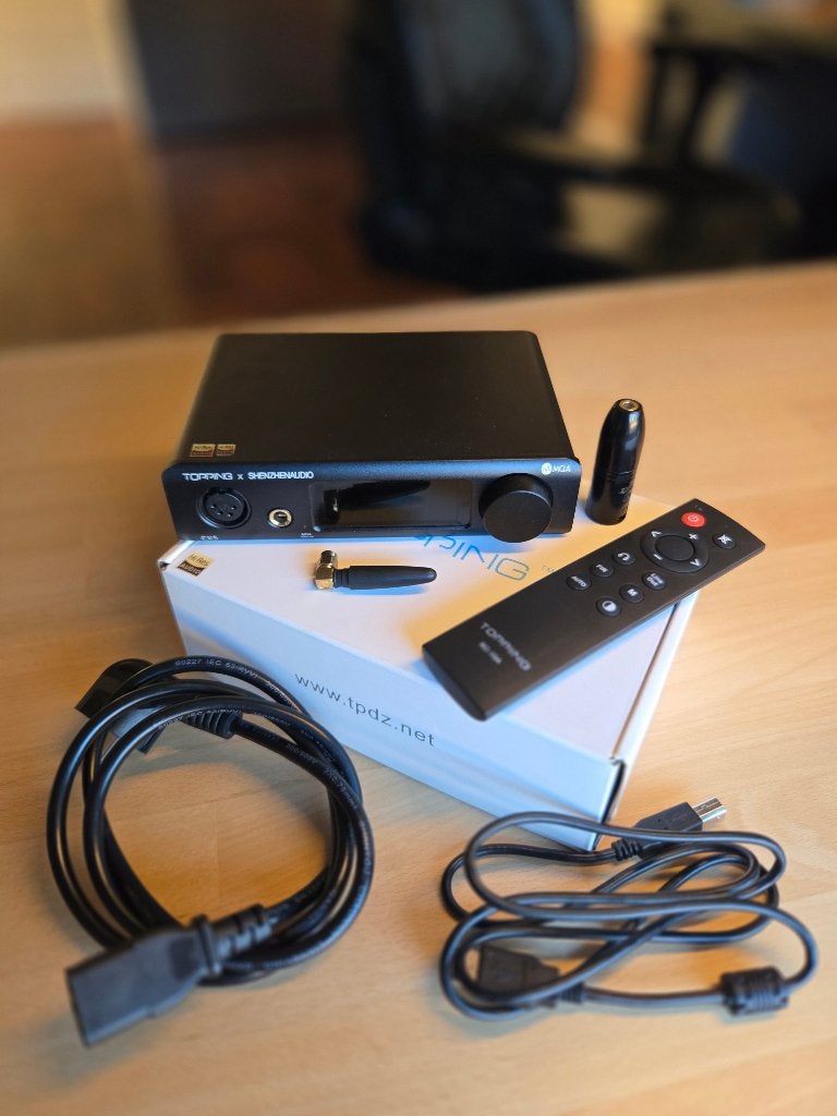 Topping EX5 hoofdtelefoonversterker / DAC, Ophalen of Verzenden, Zo goed als nieuw