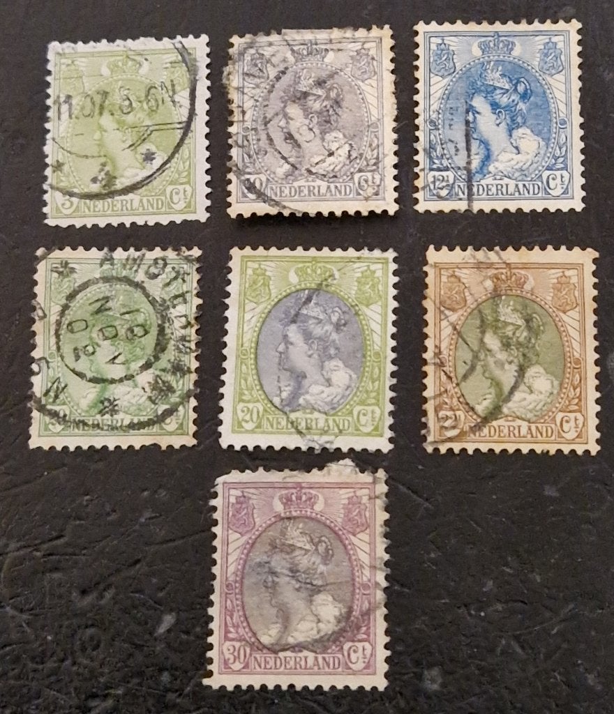 Nederland 1898 -1921 - nvph 56-76 - Koningin Wilhelmina, Postzegels en Munten, Ophalen of Verzenden, Na 1940, Gestempeld