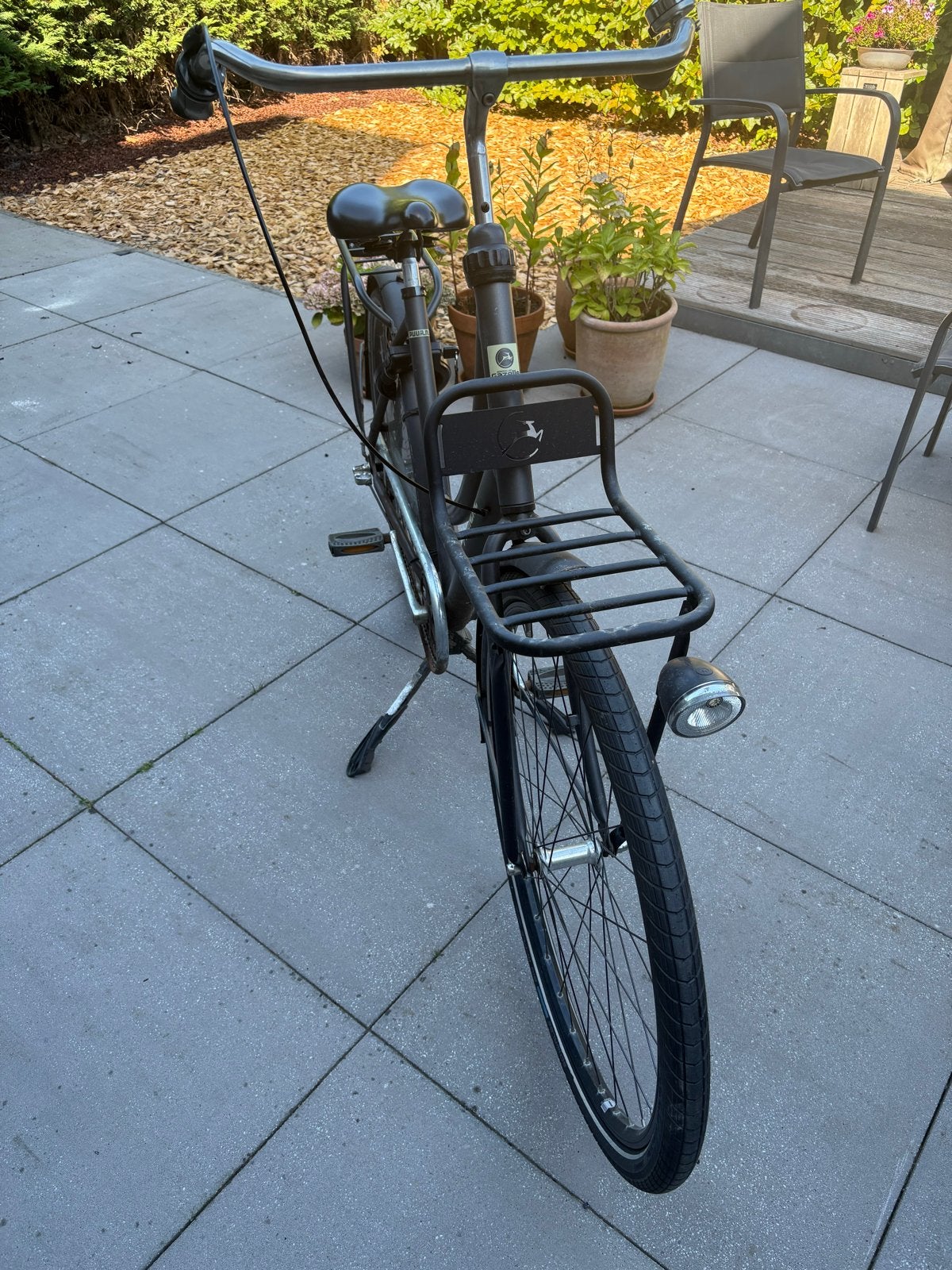 Gazelle Puur transportfiets met voordrager, kleur grijs, Ophalen, Gebruikt, Velgrem, Versnellingen