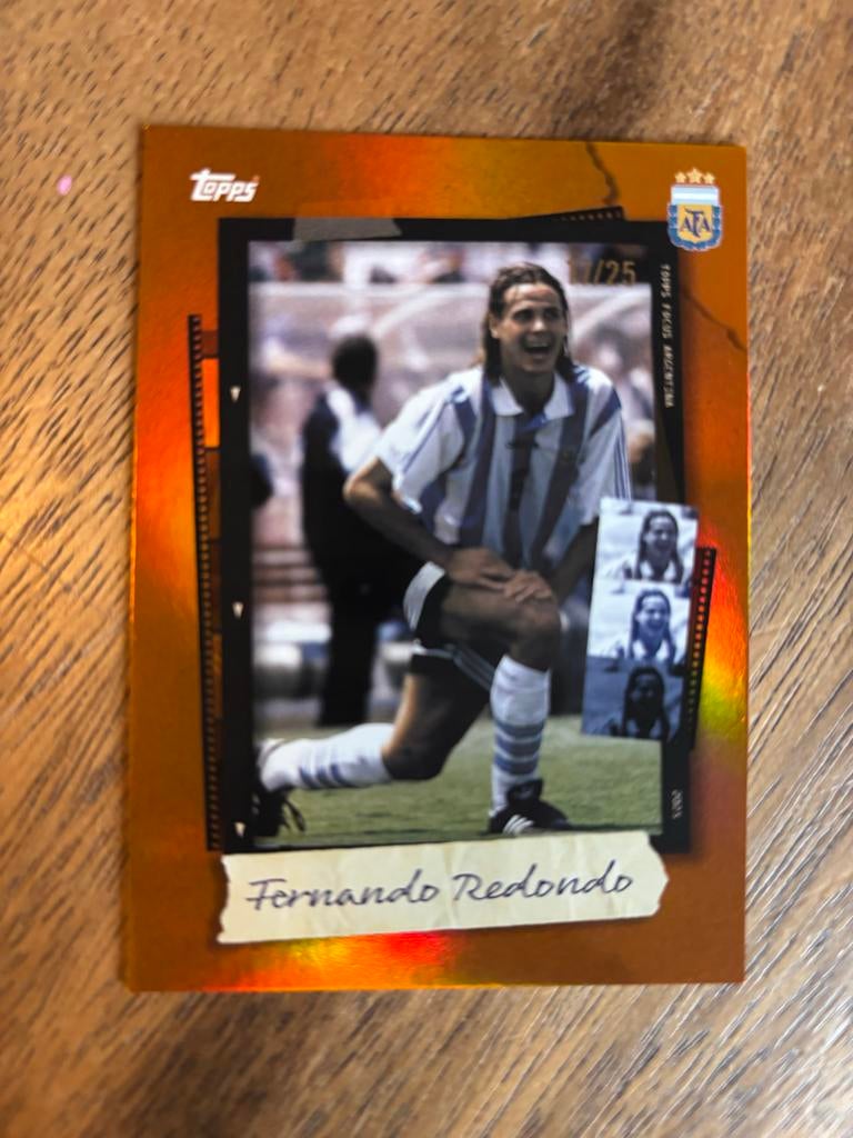 Fernando Redondo Topps Spelerskaart Argentinië /25, Ophalen of Verzenden, Zo goed als nieuw, Buitenlandse clubs, Spelerskaart