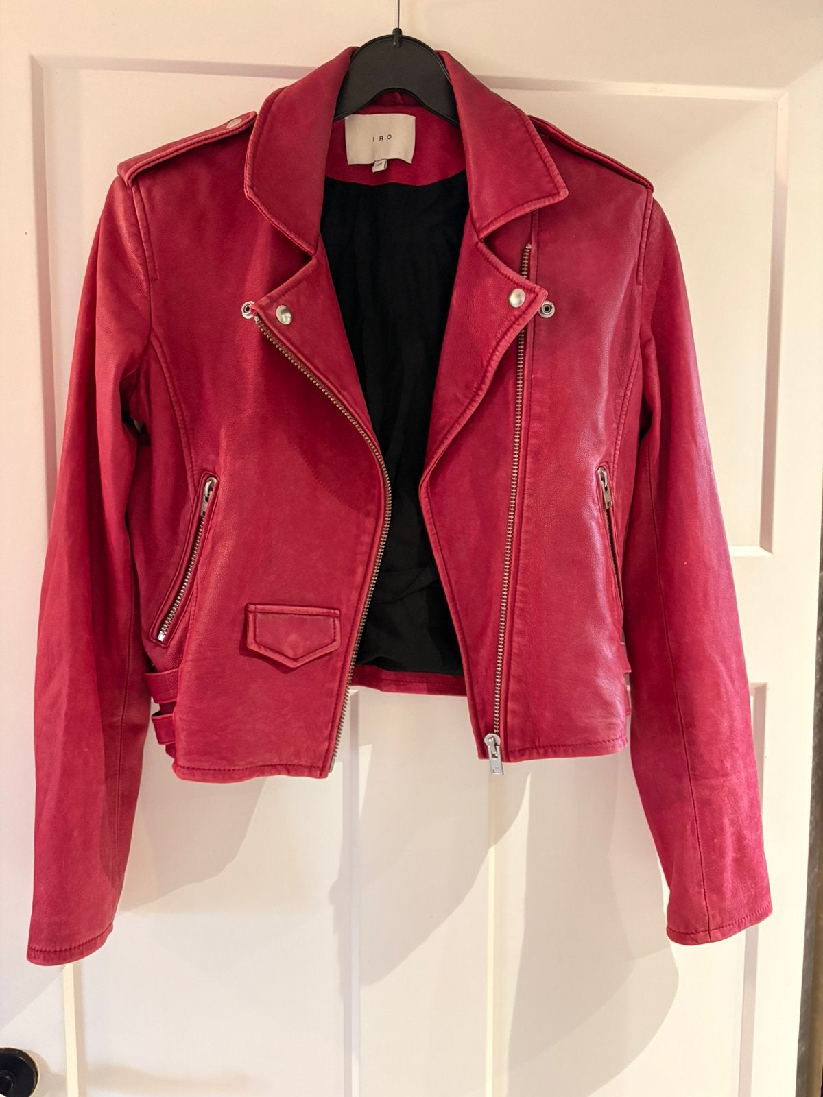 Leren jack Iro, Maat 38/40 (M), Ophalen of Verzenden, Rood, Iro