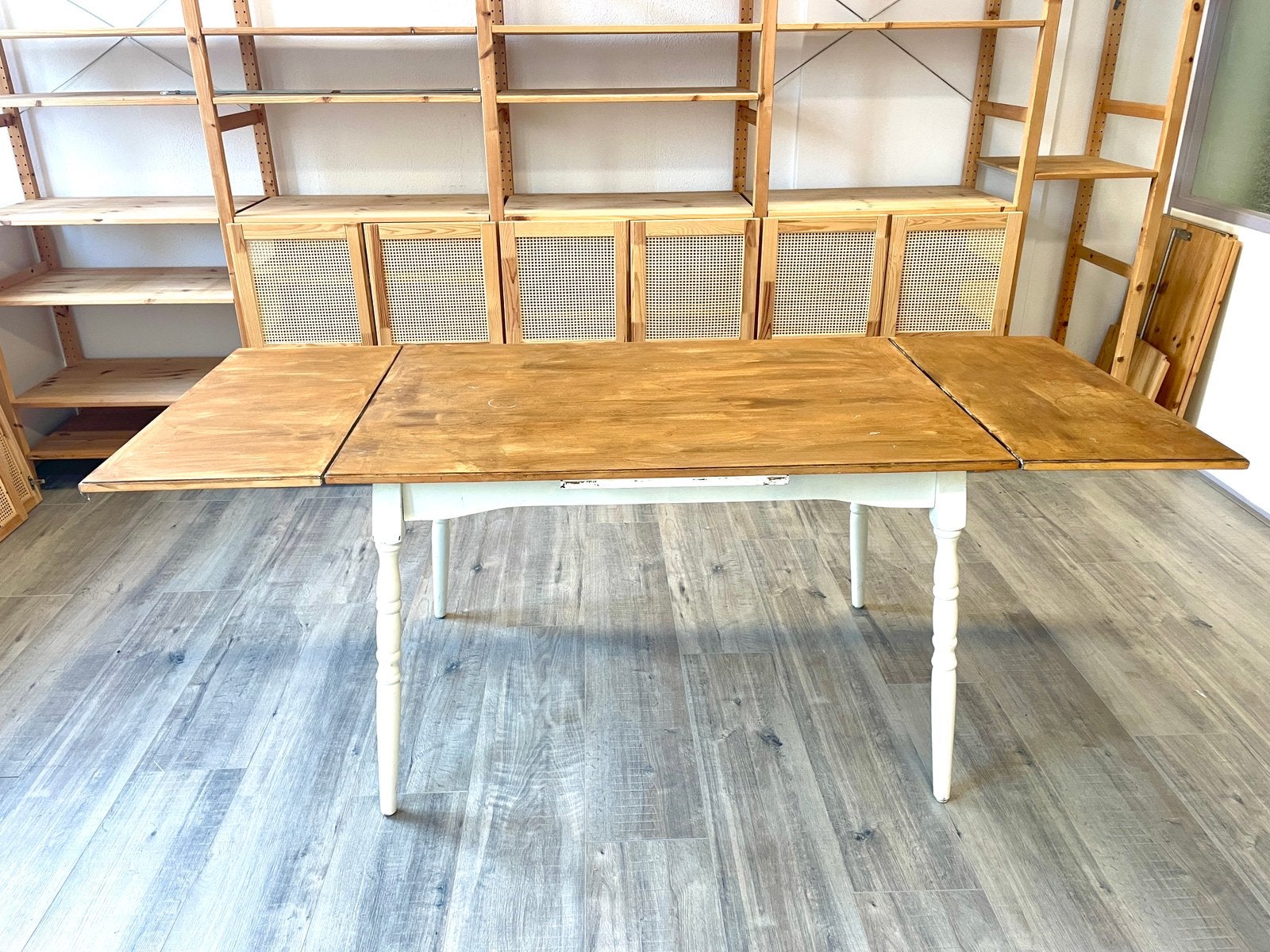 Verstelbare uitklapbare tafel in lengte te vergroten, Huis en Inrichting, Ophalen, 200 cm of meer, 50 tot 100 cm, Zo goed als nieuw