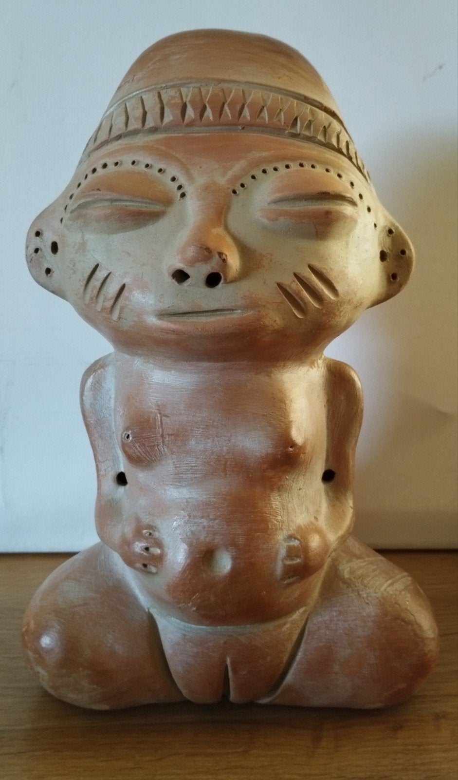 Pre Columbian aztec vruchtbaarheids beeld treeacotta, Antiek en Kunst, Ophalen of Verzenden