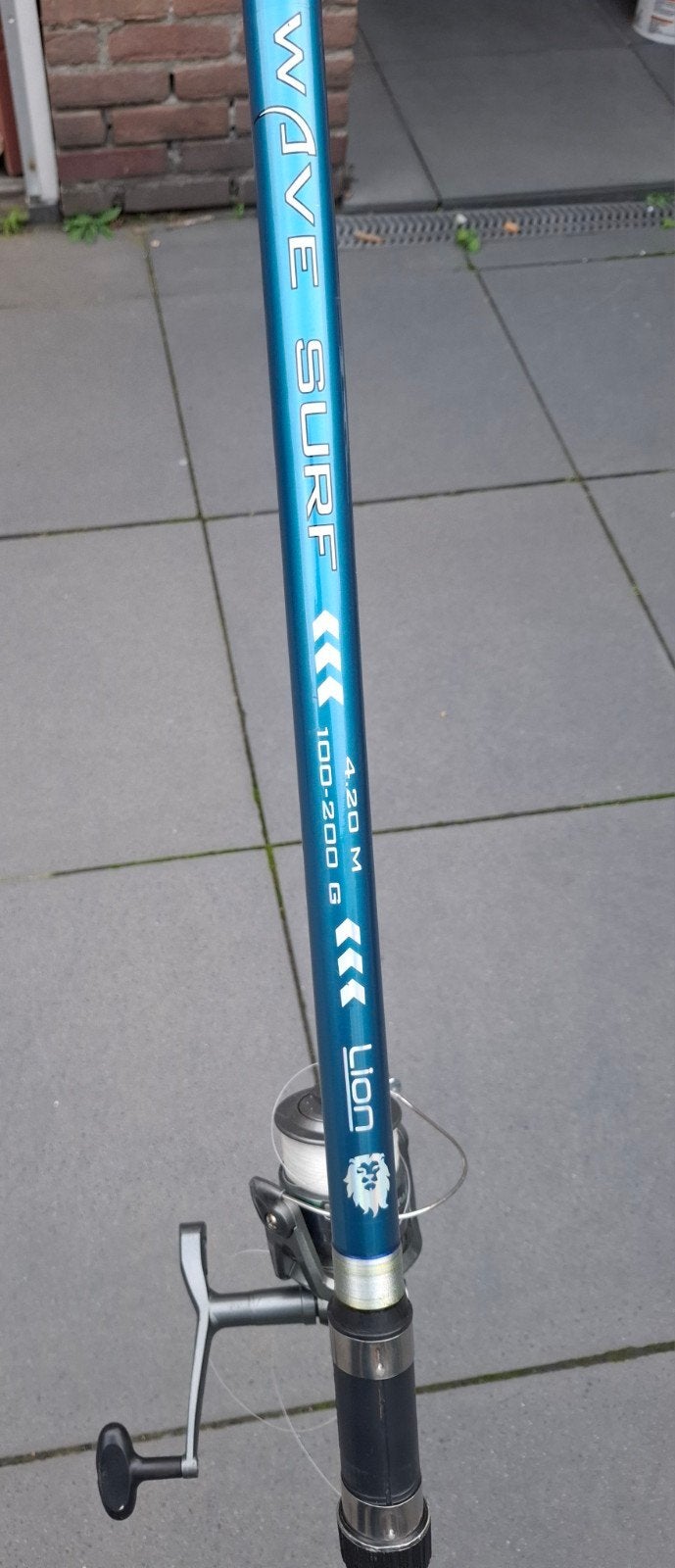 Zeehengel met molen en toebehoren - Compleet pakket, Watersport en Boten, Ophalen, Gebruikt, Complete hengel