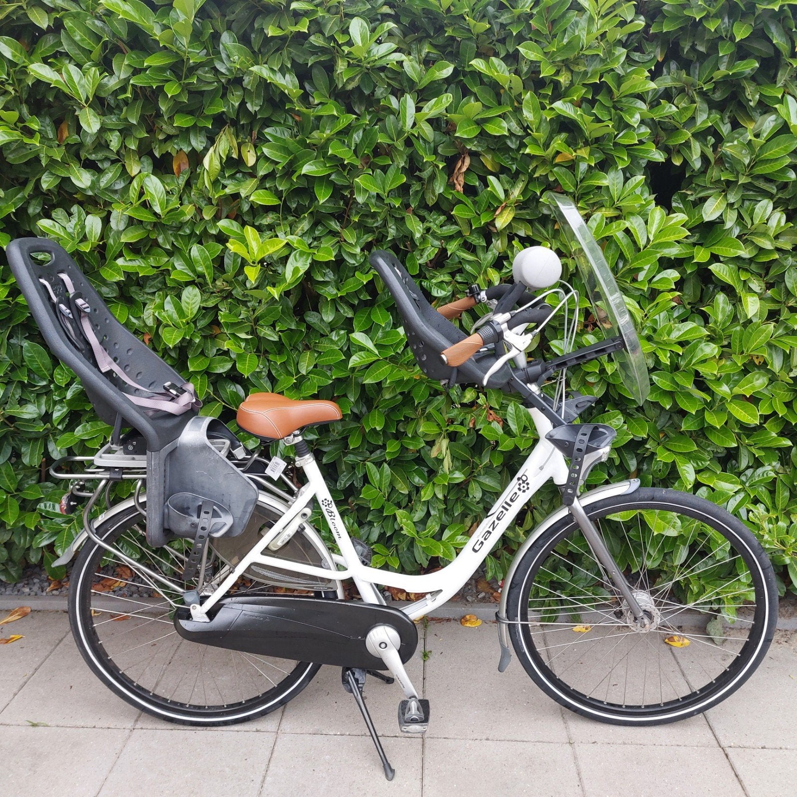 Gazelle bloom 56cm 7 versnellingen stuurslot 2 Yepp Zitjes, Fietsen en Brommers, Fietsen | Dames | Moederfietsen, 2 zitjes, 53 tot 56 cm