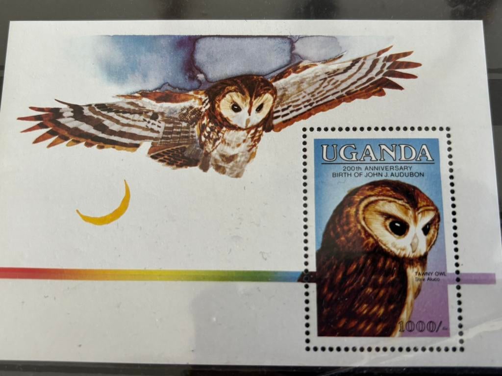 Vogel,Uil, Oeganda 1985, Ophalen of Verzenden, Postfris, Dier of Natuur