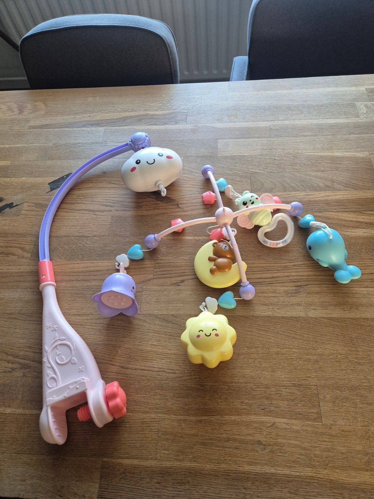 boxmobiel met licht en geluid, Kinderen en Baby's, Ophalen, Zo goed als nieuw, Mobiel, Met licht