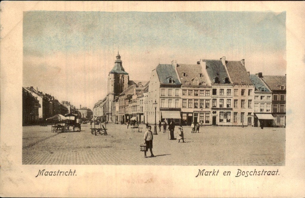 Maastricht - Markt - Boschstraat, Ophalen of Verzenden, Voor 1920, Ongelopen, Limburg