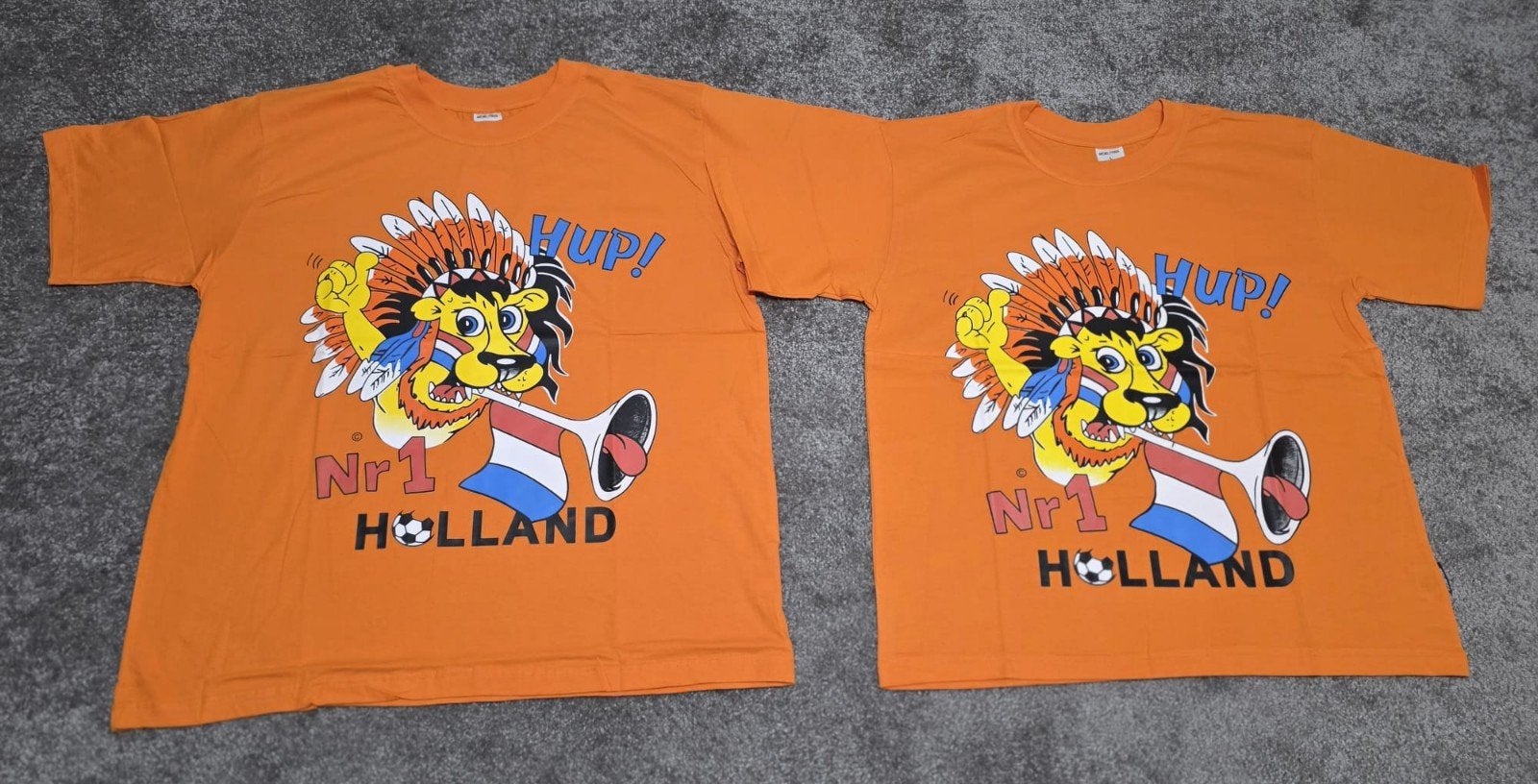 Nieuw - set van 2 - oranje - voetbalshirts - L , XL , XXL, Kleding | Heren, T-shirts, Ophalen of Verzenden, Nieuw, Maat 52/54 (L)