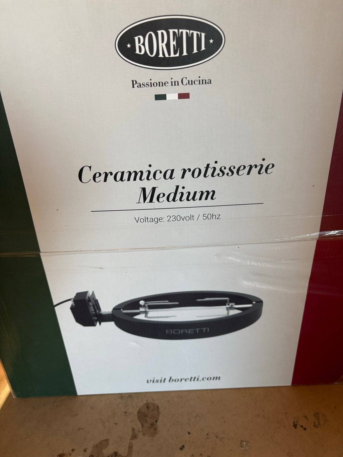 Boretti Ceramica Rotisserie Spit Medium (Nieuw), Ophalen of Verzenden, Nieuw