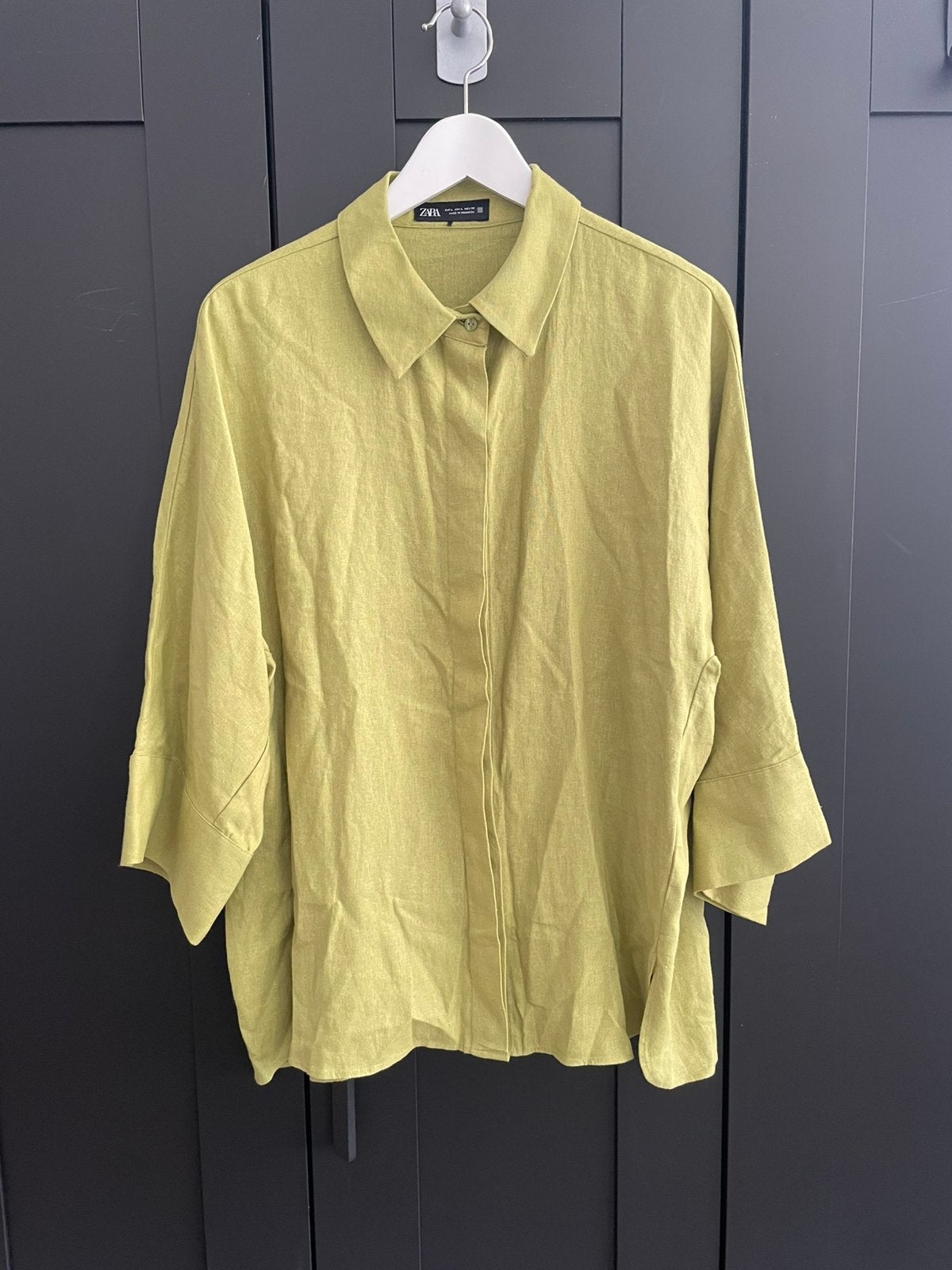 Linnen blouse maat L €15,00, Ophalen of Verzenden, Zo goed als nieuw, Maat 38/40 (M)