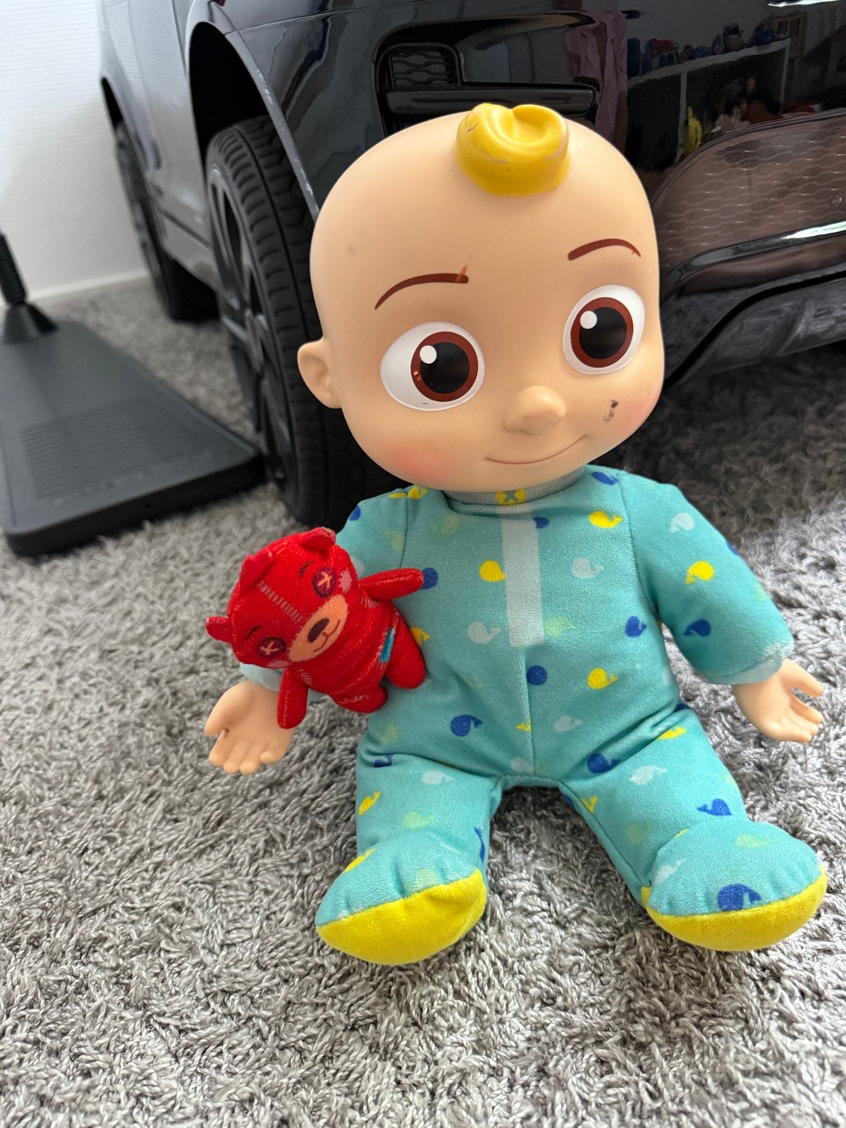 Cocomelon JJ pop met beer, Kinderen en Baby's, Ophalen of Verzenden, Gebruikt, Babypop