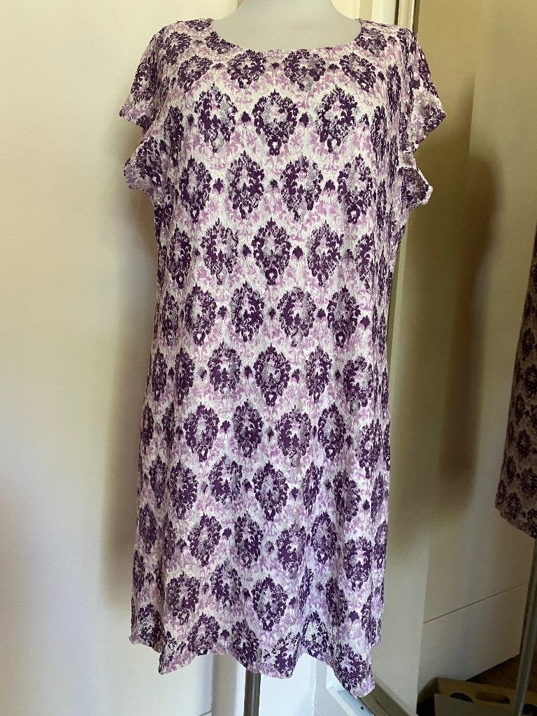zomerjurk Isolde XL 42/44 lila/creme travel Nieuw, Kleding | Dames, Paars, Maat 42/44 (L), Nieuw, Ophalen of Verzenden