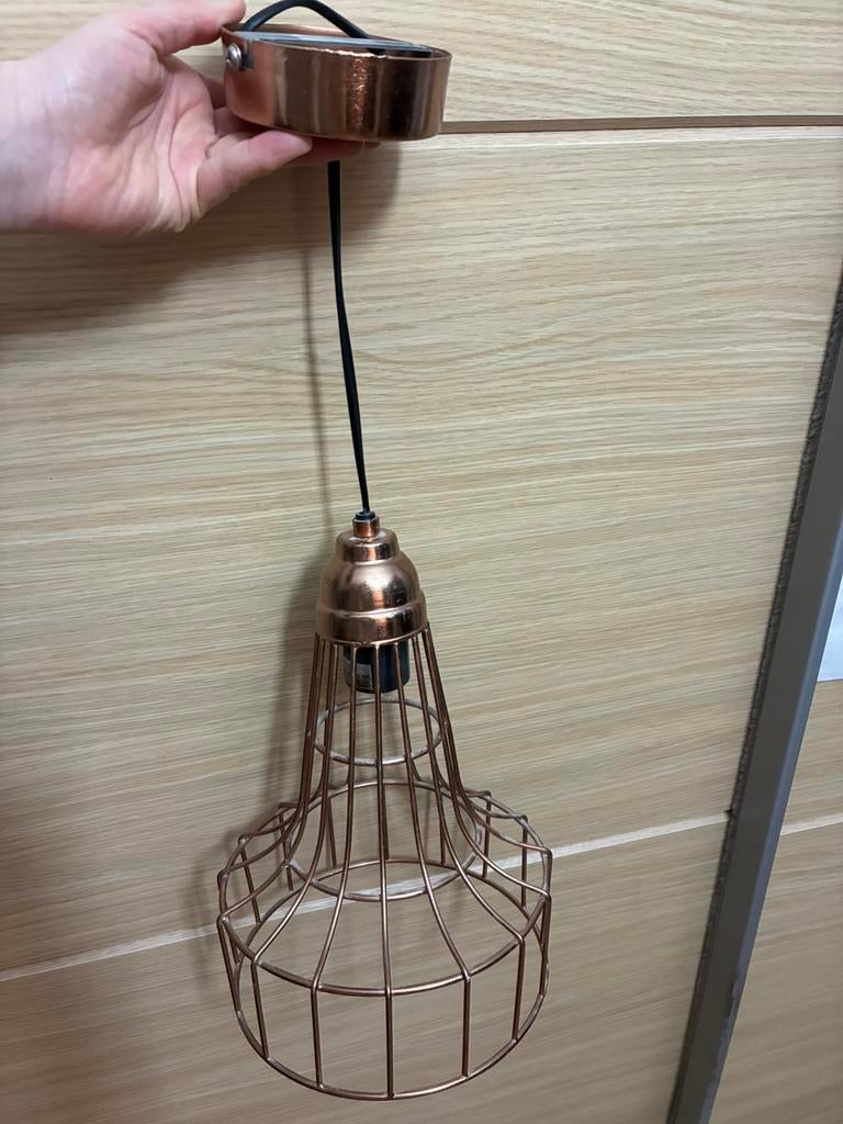 Lamp rose goud, Huis en Inrichting, Lampen | Hanglampen, Ophalen of Verzenden, Gebruikt, Metaal, Minder dan 50 cm