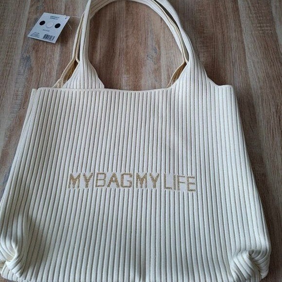 Nieuwe shopper tas - Ideaal voor strand, school of shoppen!, Verzenden, Nieuw, Beige, Shopper