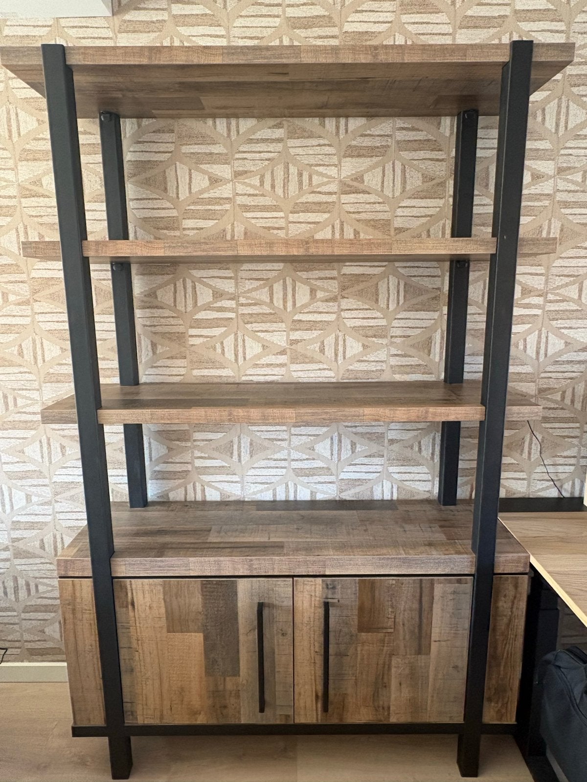 Openkast van melamine lamulux met 2 deuren, Ophalen, Overige materialen, Met deur(en), 100 tot 150 cm