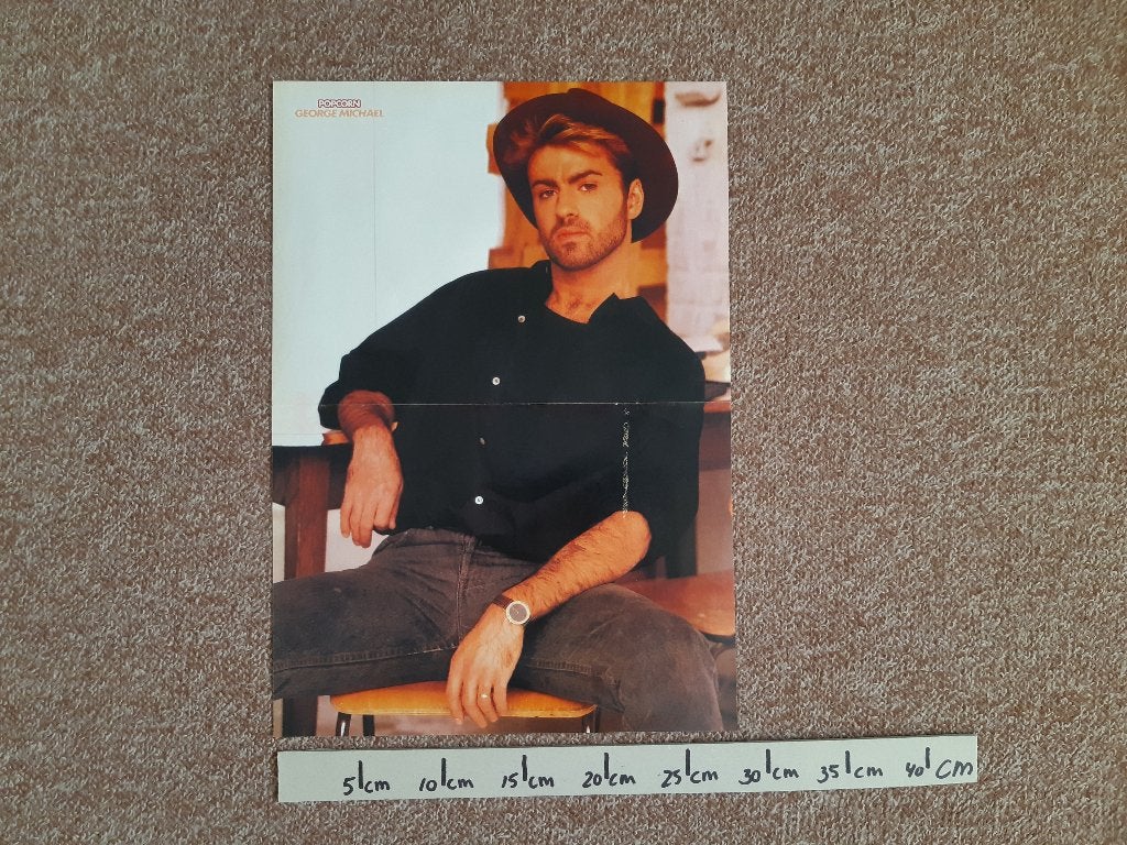 Poster George Michael Formaat A3 Bros 27x41 cm Popcorn, Rechthoekig Staand, Ophalen of Verzenden, Zo goed als nieuw, A1 t/m A3